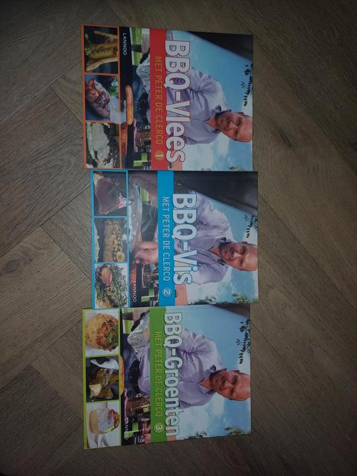 BBQ Kookboeken Peter De Clercq - Set van 3, Boeken, Tijdschriften en Kranten, Zo goed als nieuw, Overige typen, Ophalen of Verzenden