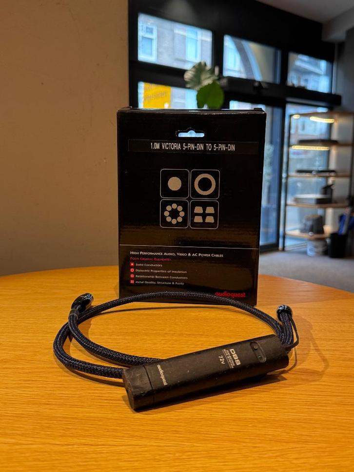 AudioQuest Victoria DIN-5 kabel - 1m, Audio, Tv en Foto, Audiokabels en Televisiekabels, Gebruikt, Overige kabels, Minder dan 2 meter