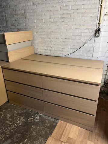 2 x.Malm ladekast met 6 lades. (€85/stuk)Afm. in foto 3
