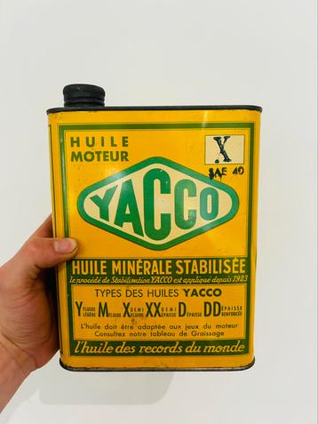 Olieblik olie blik oil can raar yacco vintage mancave oud beschikbaar voor biedingen