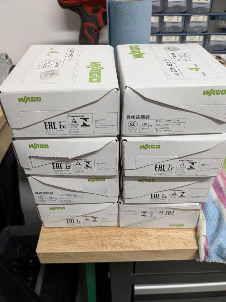 Wago klemmen 221-482 100 stuks - nieuw - prijs per doos, Doe-het-zelf en Verbouw, Elektra en Kabels, Nieuw, Overige typen, Ophalen