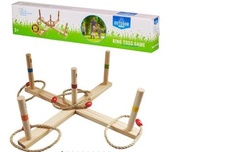 Ringenwerpspel van hout en touw, Kinderen en Baby's, Speelgoed | Buiten | Los speelgoed, Nieuw, Ophalen of Verzenden