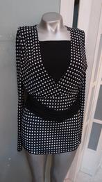 Nice Woman zwart met wit truitje super leuk 36, Kleding | Dames, Truien en Vesten, Nice woman, Verzenden, Zwart, Zo goed als nieuw