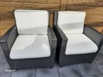 LOUNGESET 2 STOELEN TAFEL BANKJE (DE LEUNING IS BESCHADIGD), Ophalen, Zo goed als nieuw, Kunststof