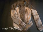 Stoere spijkerjas met leer - maat 134/140, Kinderen en Baby's, Kinderkleding | Maat 134, Jongen of Meisje, Ophalen of Verzenden
