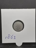 10 cent 1863 Koning Willem III, Koning Willem III, Zilver, Ophalen of Verzenden, 10 cent