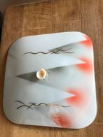 Vintage glazen plafoniere, Ophalen, Gebruikt