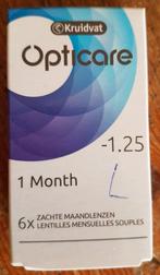 5 x zachte maandlenzen -1,25 Opticare Kruidvat NIEUW *a, Sieraden, Tassen en Uiterlijk, Uiterlijk | Gezichtsverzorging, Ophalen of Verzenden