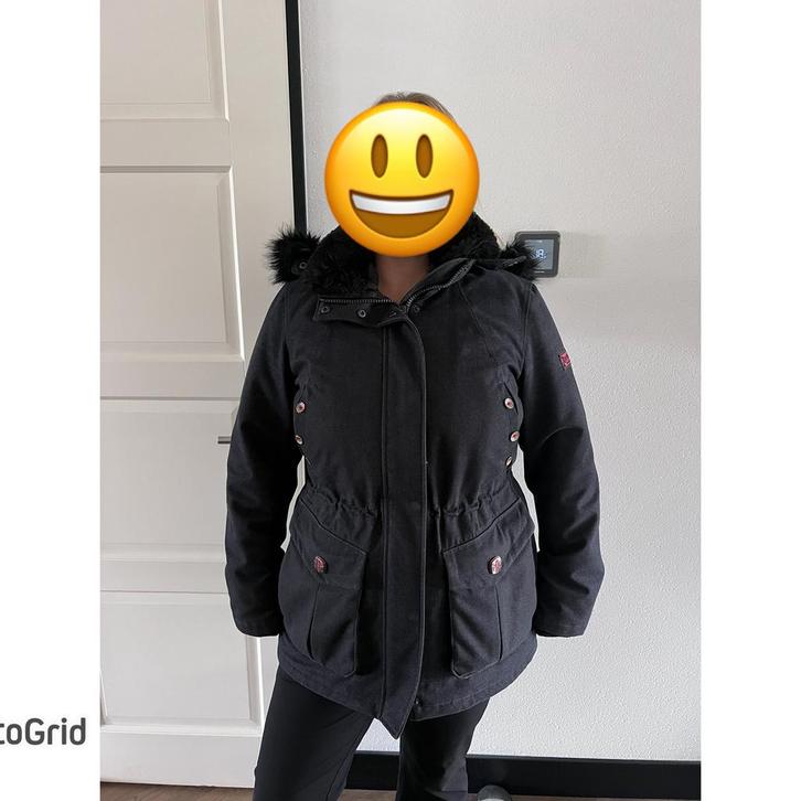 Zeer nette dames jas van Petrûs XL, Kleding | Dames, Jassen | Winter, Zo goed als nieuw, Maat 46/48 (XL) of groter, Blauw, Ophalen of Verzenden