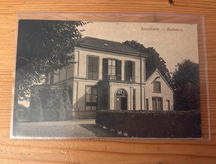 Ansichtkaart Bathmen secretarie, Antiek en Kunst, Antiek | Spiegels, Rechthoekig, Ophalen of Verzenden
