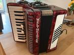 Accordeon Weltmeister 32 bas met rugtas, Muziek en Instrumenten, Accordeons, Ophalen, Gebruikt, Met riemen, 32-bas