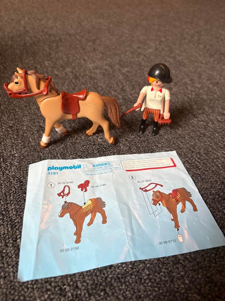 Playmobil 4191 Paard met Ruiter, Ophalen of Verzenden, Zo goed als nieuw, Complete set