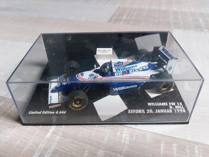 Williams FW 15 #0 D. Hill Estoril 1994 PMA MiniChamps 1:43, Hobby en Vrije tijd, Modelauto's | 1:43, Zo goed als nieuw, Auto, MiniChamps