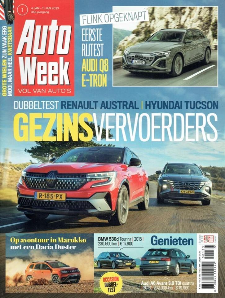 Autoweek 2023 nr. 1 (o.a. Hyundai Tucson & Renault Austral), Boeken, Auto's | Folders en Tijdschriften, Gelezen, Algemeen, Verzenden