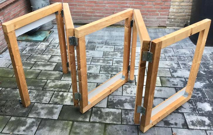 STEVIGE HOUTE HARMONICA SCHAGEN, Doe-het-zelf en Verbouw, Steigers, Gebruikt, Ophalen