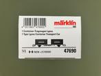 Märklin H0 / 47690 Containerwagen ‘märklin’ Lgnss, Hobby en Vrije tijd, Wisselstroom, Wagon, Ophalen of Verzenden, Zo goed als nieuw