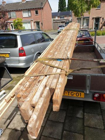 8 balken 15,5 x 6 x 500+ cm   mag weg voor 100,- euro  beschikbaar voor biedingen