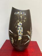 Handgeschilderde vintage vaas Spangenberg en Marzi & Remy, Ophalen of Verzenden