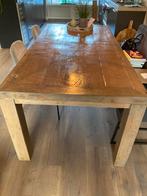 Houten eettafel te koop 2 x 1m., Huis en Inrichting, Tafels | Eettafels, Ophalen, Gebruikt, 200 cm of meer, 50 tot 100 cm