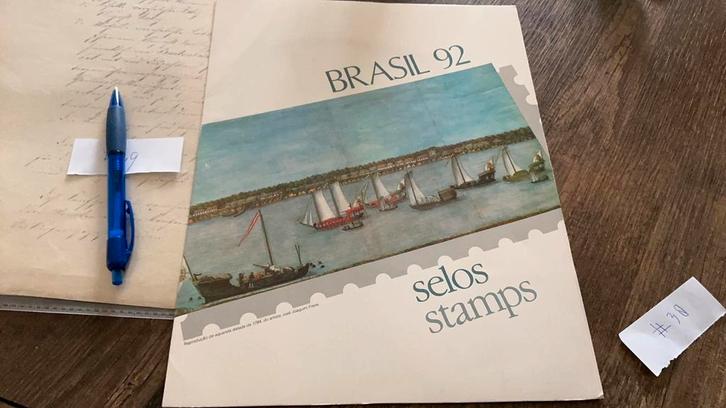 #38 Jaargang Brazilie 1992 in brochure, Postzegels en Munten, Postzegels | Amerika, Zuid-Amerika, Ophalen of Verzenden