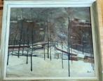 Hendrik Broer '' amsterdams wintergezicht oliedoek 50 x 60 c, Verzenden