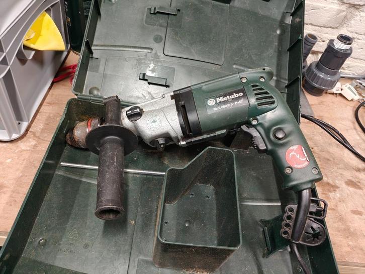 Metabo SBE 680/2 S klopboormachine – 680 Watt – in koffer, Doe-het-zelf en Verbouw, Gereedschap | Boormachines, Gebruikt, Boormachine