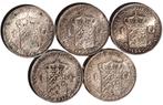 Nederland 5 guldens 1923, 2x1931, 1939 en 40, Postzegels en Munten, Munten | Nederland, 1 gulden, Setje, Zilver, Ophalen of Verzenden