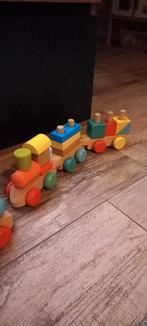 2 houten treinen., Ophalen, Zo goed als nieuw
