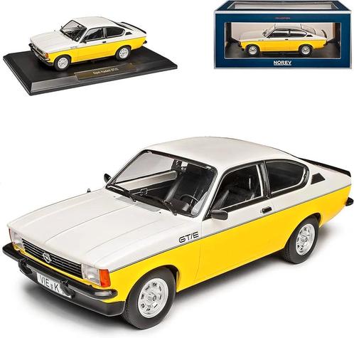 Opel c kadett coupe gt/e  geel/wit, Hobby en Vrije tijd, Modelauto's | 1:18, Nieuw, Auto, Norev, Ophalen of Verzenden