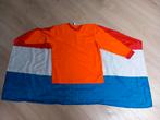 oranje shirt lange mouw met vlag eraan ca. 128 140, 134 t/m 140, Jongen of Meisje, Ophalen of Verzenden, Zo goed als nieuw
