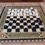 Damschijven met houten Dambord, Hobby en Vrije tijd, Gezelschapsspellen | Bordspellen, Een of twee spelers, Ophalen of Verzenden