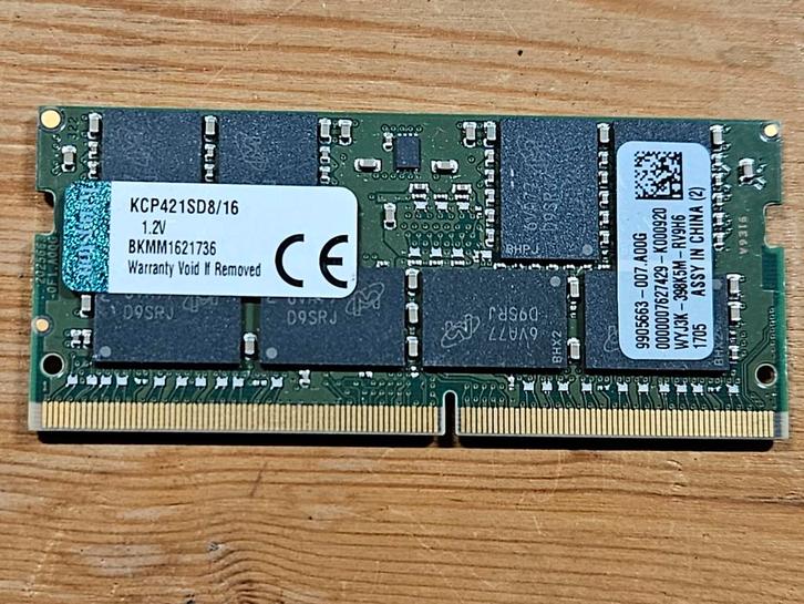 Kingston 16gb laptop ram geheugen ddr4 pc4 2133p, Computers en Software, RAM geheugen, Gebruikt, Laptop, 16 GB, DDR4, Ophalen of Verzenden
