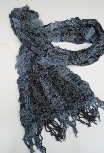 SJAAL BONT MIX TINTEN GRIJS 170X30 CM NIEUW  beschikbaar voor biedingen