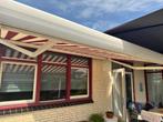 MySun Knikarmscherm rood/wit electrisch, Tuin en Terras, Zonneschermen, Ophalen, Gebruikt, Elektrisch, 150 tot 300 cm