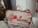 Nieuw metalen tekstbord Home foto 1 en 2 prijs 9,95, Heikant 21 Kaatsheuvel, Belle Vieille Brocante, Nieuw, Ophalen of Verzenden
