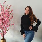 Zwarte Pullover met Franjes maat S/M, Kleding | Dames, Tops, Nieuw, Lange mouw, Maat 36 (S), Zwart