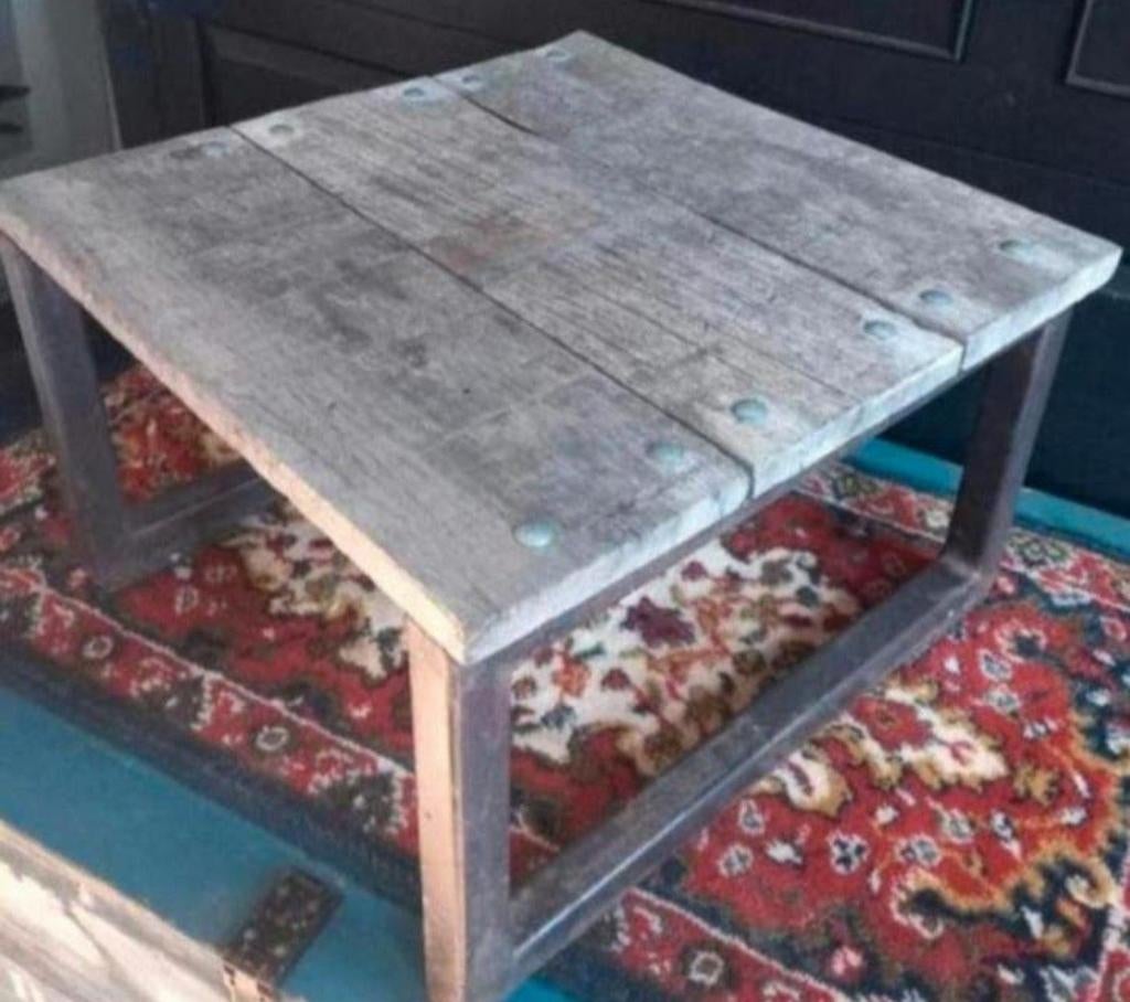 Stoer & Sober bijzet tafel industrieel, Ophalen of Verzenden, Gebruikt, Minder dan 50 cm, Minder dan 50 cm