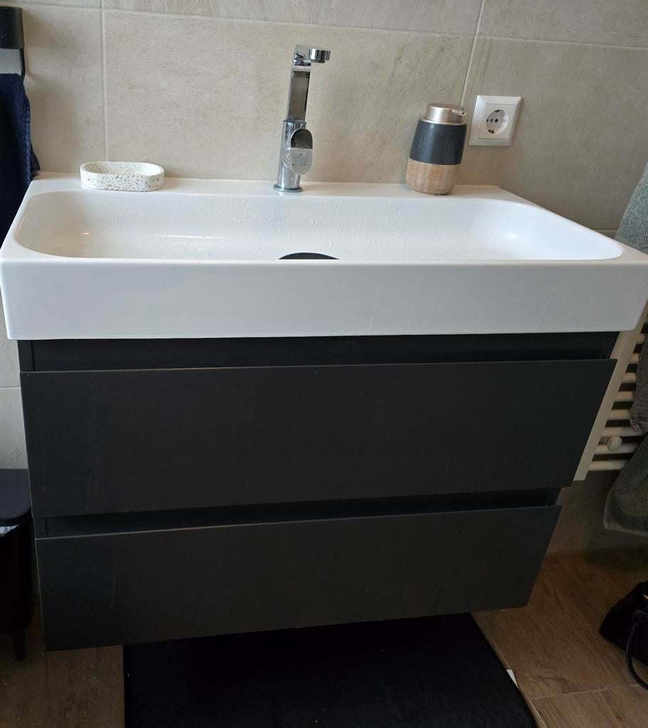 Badkamermeubel met wasbak 80×40 cm, Ophalen