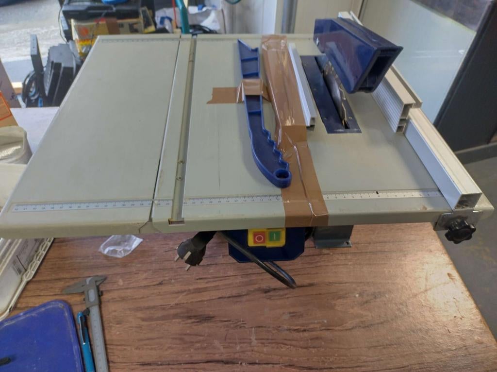 Topcraft tafelzaag 800w max 48mm dik zagen compleet in doos, Doe-het-zelf en Verbouw, Ophalen, 600 tot 1200 watt, Cirkelzaag, Topcraft/FERM