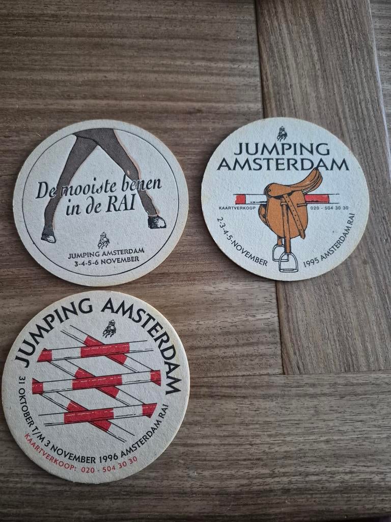 3 Heineken Jumping Amsterdam bierviltjes (verschillende), Verzamelen, Merken en Reclamevoorwerpen, Ophalen of Verzenden