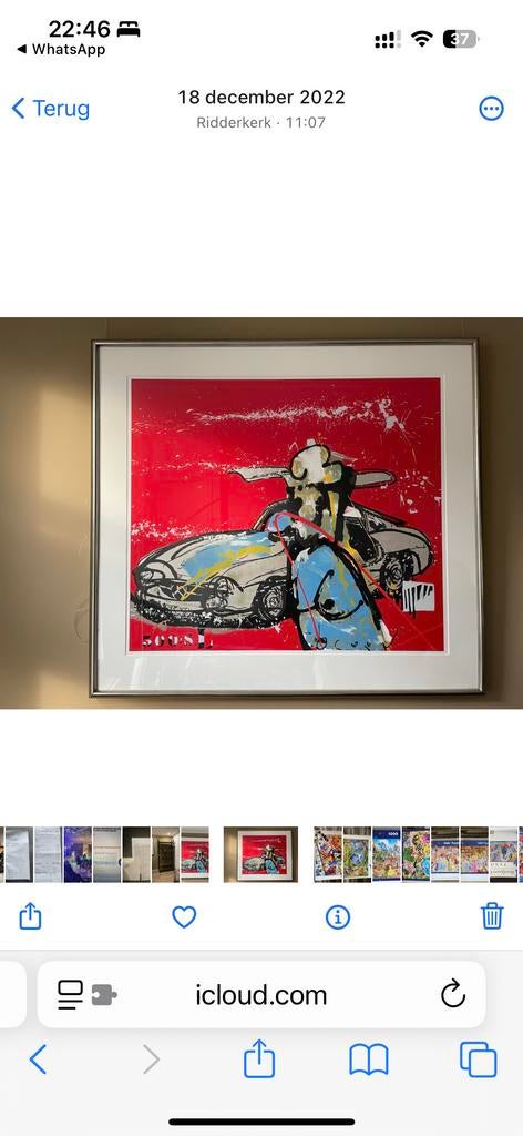 Herman Brood Litho - Gesigneerd met Echtheidscertificaat, Ophalen