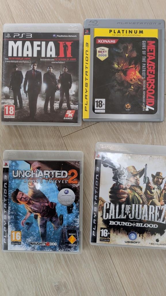 PS3 games: Call of Juarez, Uncharted 2, Metal Gear Solid 4, 1 speler, Ophalen of Verzenden, Avontuur en Actie