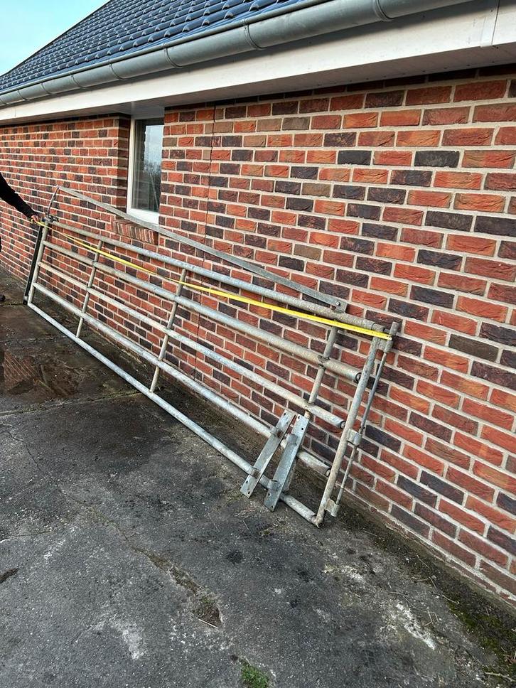 Gebruikt ijzeren hekwerk met poort, Tuin en Terras, Tuinhekken en Hekwerk, Gebruikt, Overige typen, IJzer, Met poort, Ophalen