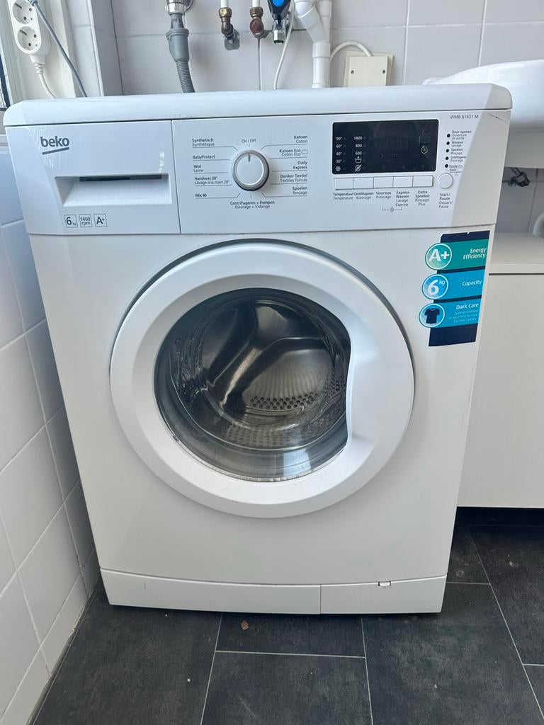 MOET WEG Beko WMB 61431 M wasmachine, Ophalen, Gebruikt, 85 tot 90 cm, 1200 tot 1600 toeren