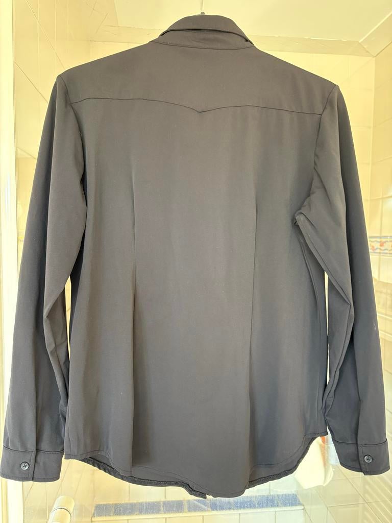 Zwarte Mi Piace Travelstof Blouse Maat XL, Kleding | Dames, Blouses en Tunieken, Ophalen of Verzenden, Zo goed als nieuw, Maat 46/48 (XL) of groter