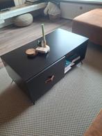 Salontafel van vidaXL - Zwart met opbergruimte, Ophalen, Overige materialen, Gebruikt, 100 tot 150 cm