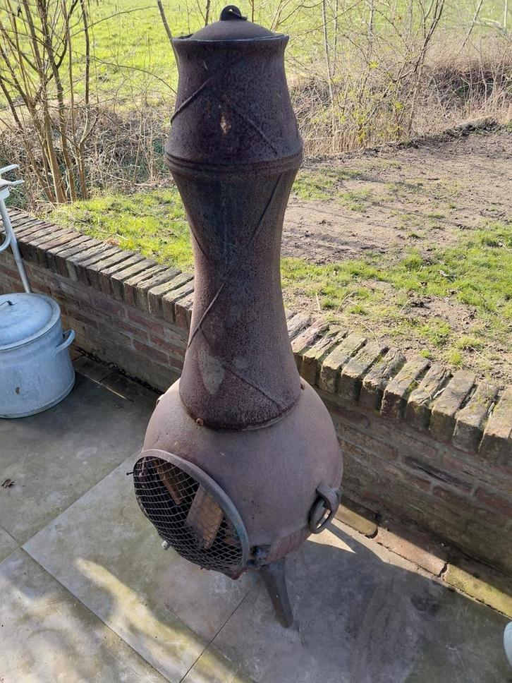 Gietijzeren Terraskachel - Goede Staat, Tuin en Terras, Terrasverwarmers, Gebruikt, Vloer, Ophalen