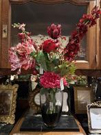 Prachtig rood kunst boeket incl. vaas, kunstbloemen VdlM, Ophalen, Nieuw, Binnen