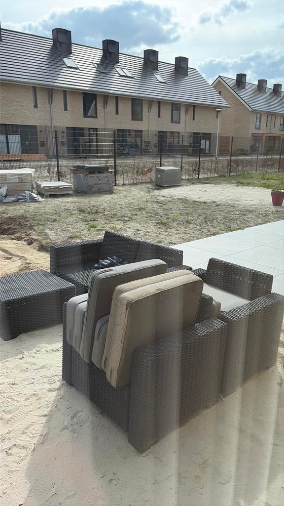 tuinset, Tuin en Terras, Tuinsets en Loungesets, Ophalen, 4 zitplaatsen, Gebruikt, Wicker