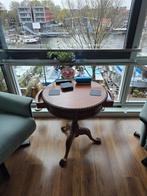 Elegante houten wijntafel met 2 lades, Huis en Inrichting, Ophalen, Klassiek, Antiek, Rond, 55 tot 75 cm